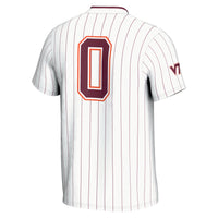 Virginia Tech Hokies Softball Jersey, White Fashion Sportswear Jersey Shirt, Lightweight Breathable Athletic Jersey, Casual Gift for Men
