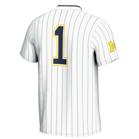 Michigan Wolverines Softball Jersey, White Lightweight Sportswear Jersey Shirt, Lightweight Breathable Athletic Jersey, Casual Gift for Men