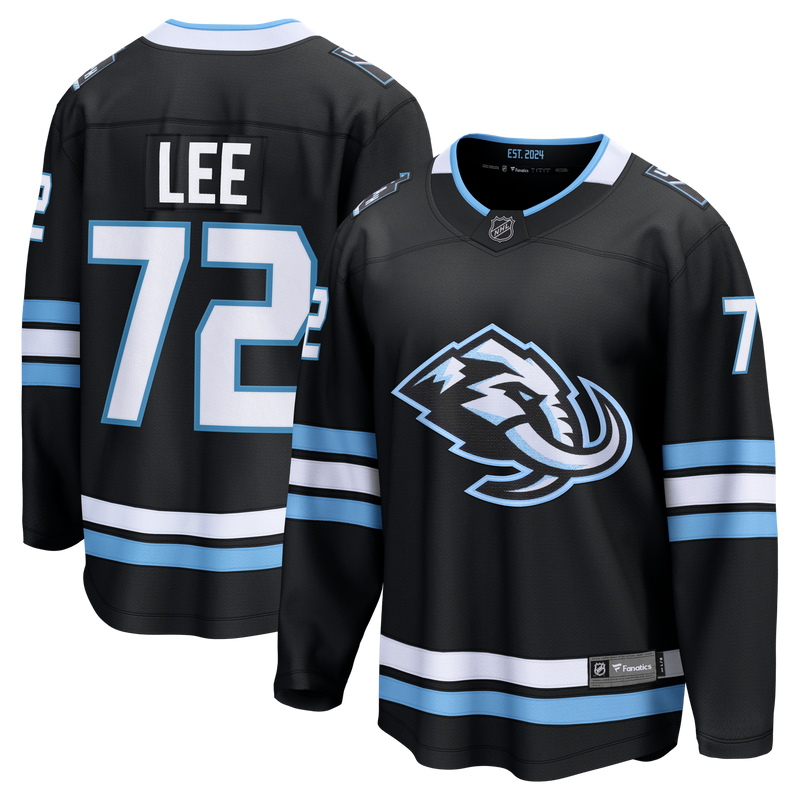 Anders Lee Utah Mammoth Hockey Jersey, Black Breakaway Home Sportswear Jersey Shirt, Long Sleeve Hockey Sweater Jersey, Casual Gift for Men