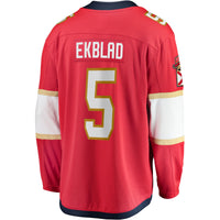 Aaron Ekblad Florida Panthers Hockey Jersey, Red Breakaway Home Sportswear Jersey Shirt, Long Sleeve Hockey Sweater Jersey, Casual Gift for Men