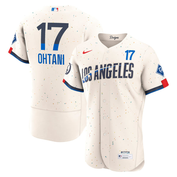Los Angeles Dodgers Shohei Ohtani Cream City Connect Authentic Sponsor Patch Jersey