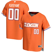 Clemson Tigers Baseball Jersey, Orange Lightweight Sportswear Jersey Shirt, Lightweight Breathable Athletic Jersey, Casual Gift for Men