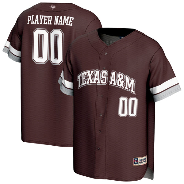 Texas A&M Aggies NIL Pick-A-Player Lightweight Baseball Jersey - Maroon