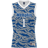 Memphis Tigers Basketball Jersey, Royal Lightweight Sportswear Jersey Shirt, Sleeveless Athletic Tank Jersey, Casual Gift for Men