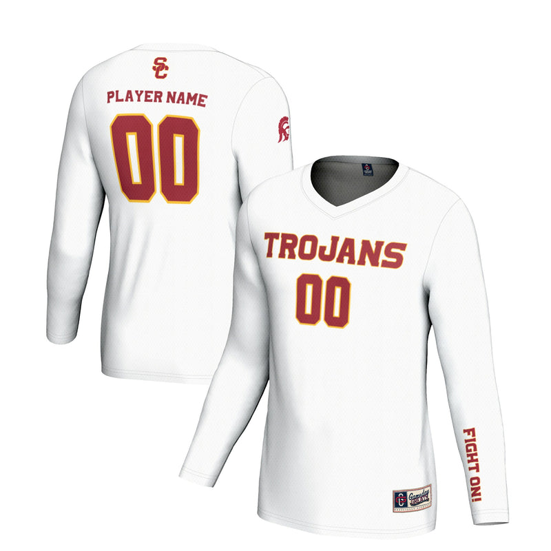 USC Trojans Volleyball Jersey, White Sportswear Jersey Shirt, Lightweight Breathable Athletic Jersey, Casual Gift for Men, Style 200589353