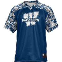 Washburn Ichabods Football Jersey, Blue Sportswear Jersey Shirt, Lightweight Breathable Athletic Jersey, Casual Gift for Men
