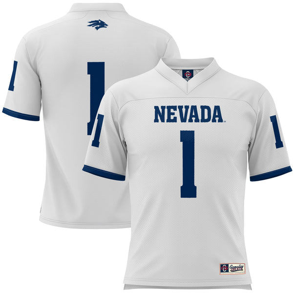 #1 Nevada Wolf Pack Football Jersey - White
