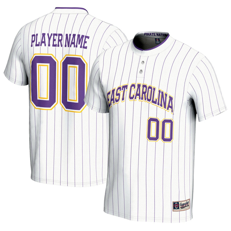 ECU Pirates Softball Jersey, White Sportswear Jersey Shirt, Lightweight Breathable Athletic Jersey, Casual Gift for Men, Style 201164140