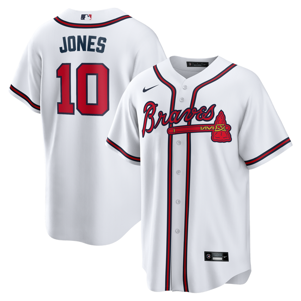 Atlanta Braves Chipper Jones White Home Retired Player Replica Jersey