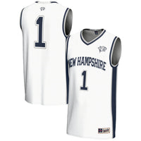 New Hampshire Wildcats Basketball Jersey, White Lightweight Sportswear Jersey Shirt, Sleeveless Athletic Tank Jersey, Casual Gift for Men