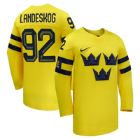 Gabriel Landeskog Sweden Hockey Jersey, Yellow Replica Away Sportswear Jersey Shirt, Long Sleeve Hockey Sweater Jersey, Casual Gift for Men