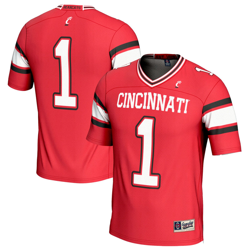 Cincinnati Bearcats Football Jersey, Red Sportswear Jersey Shirt, Lightweight Breathable Athletic Jersey, Casual Gift for Men, Style 201922444