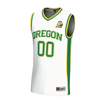 Oregon Ducks Basketball Jersey, White Fashion Lightweight Sportswear Jersey Shirt, Sleeveless Athletic Tank Jersey, Casual Gift for Men