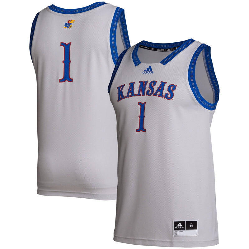 Kansas Jayhawks Swingman Basketball Jersey, Gray Sportswear Jersey Shirt, Sleeveless Athletic Tank Jersey, Casual Gift for Men