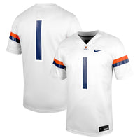 Virginia Cavaliers Football Jersey, White Sportswear Jersey Shirt, Lightweight Breathable Athletic Jersey, Casual Gift for Men, Style 201905498