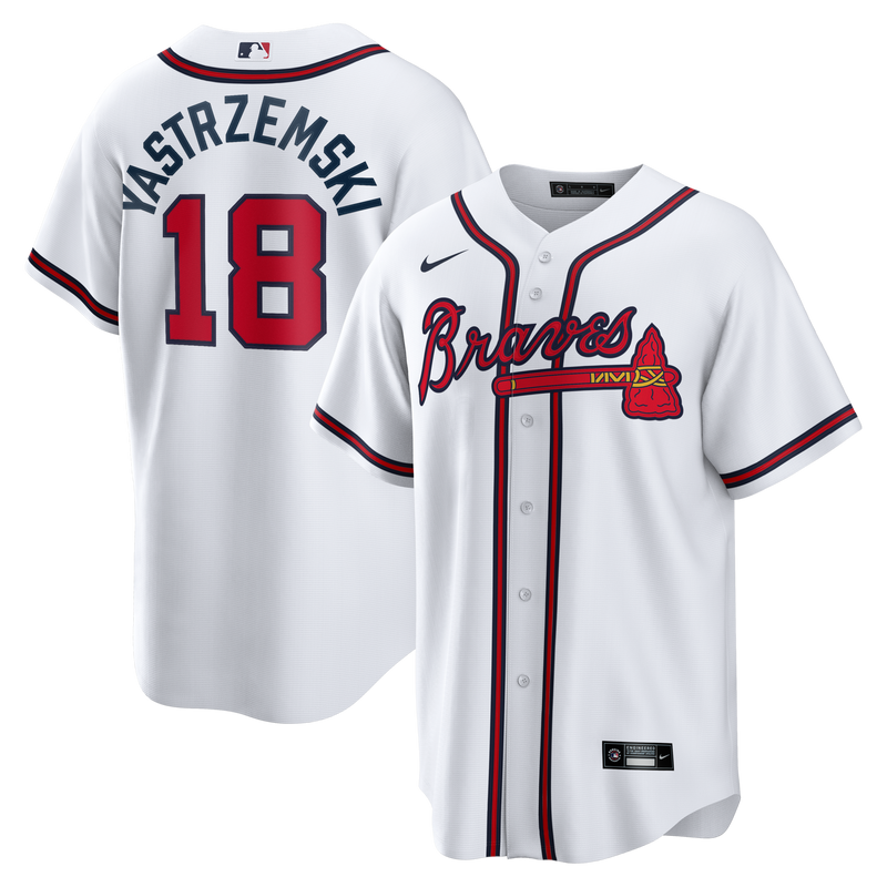 Mike Yastrzemski Atlanta Braves Baseball Jersey, White Sportswear Jersey Shirt, Lightweight Breathable Athletic Jersey, Casual Gift for Men