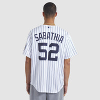 CC Sabathia New York Yankees Baseball Jersey, White Replica Sportswear Jersey Shirt, Lightweight Breathable Athletic Jersey, Casual Gift for Men