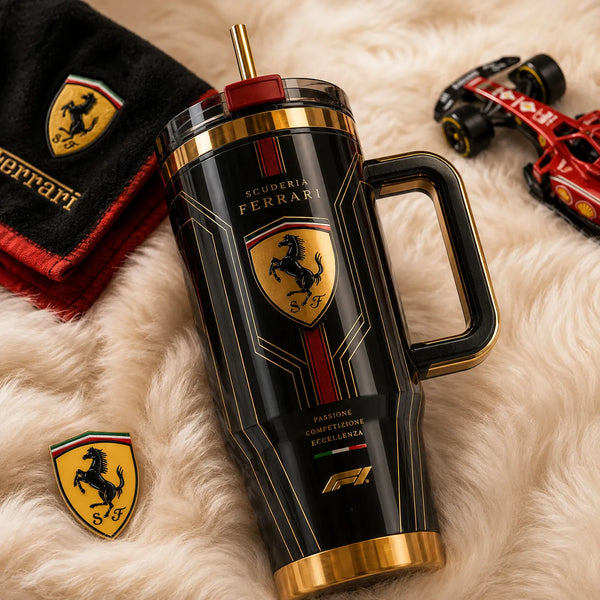 SF in Black and Gold - A Shield-Front Tumbler With Presence - main