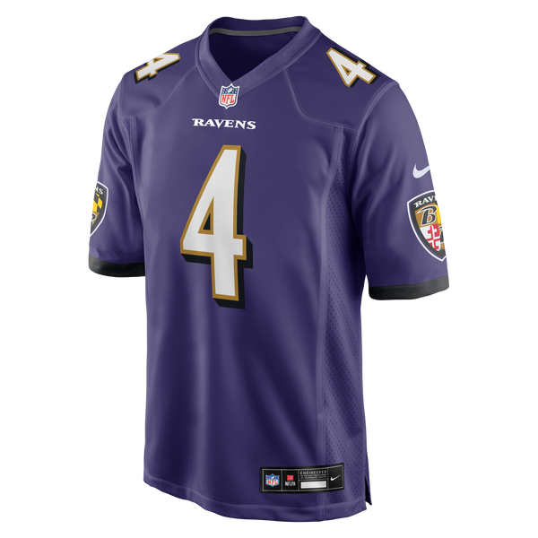 Baltimore Ravens Zay Flowers Purple Game Jersey