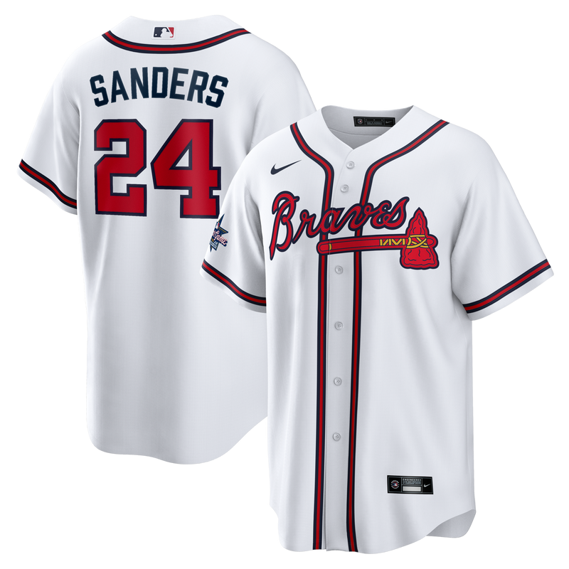 Deion Sanders Atlanta Braves Baseball Jersey, White Replica Sportswear Jersey Shirt, Lightweight Breathable Athletic Jersey, Casual Gift for Men