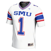 SMU Mustangs Endzone Football Jersey, White Sportswear Jersey Shirt, Lightweight Breathable Athletic Jersey, Casual Gift for Men