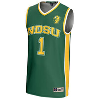 NDSU Bison Basketball Jersey, Green Lightweight Sportswear Jersey Shirt, Sleeveless Athletic Tank Jersey, Casual Gift for Men, Style 201001065
