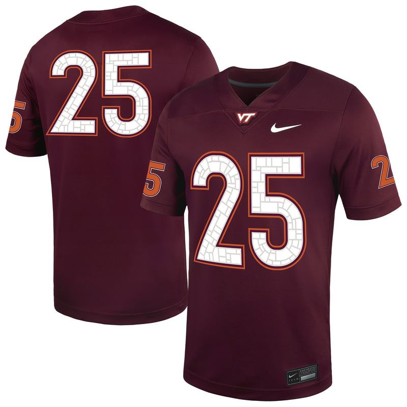 Virginia Tech Hokies Football Jersey, Sportswear Jersey Shirt, Lightweight Breathable Athletic Jersey, Casual Gift for Men, Style 201905500