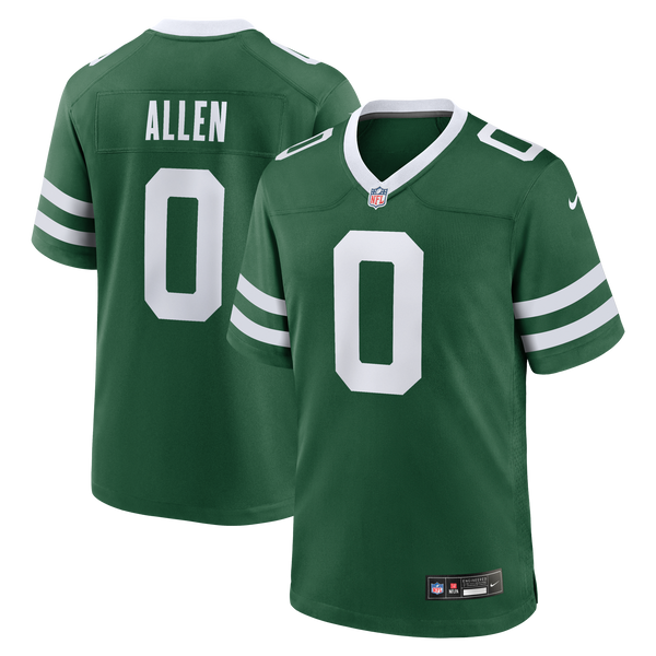 New York Jets Braelon Allen Legacy Green Game Jersey