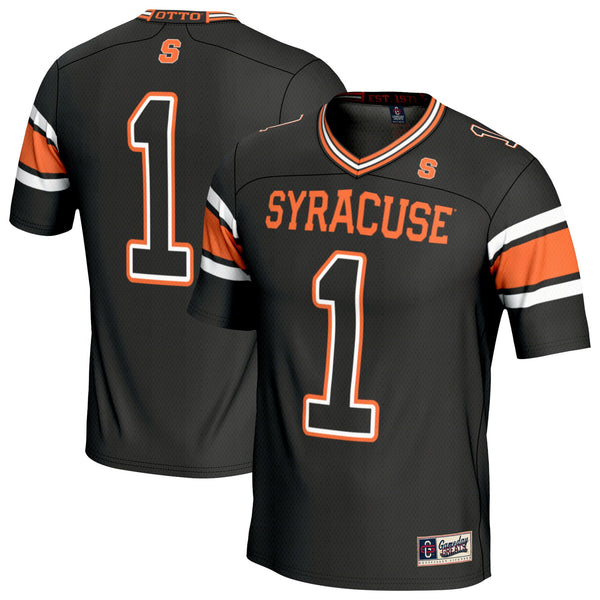 #1 Syracuse Orange Lightweight Collegiate Football Fashion Jersey - Black