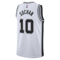 Jeremy Sochan San Antonio Spurs Basketball Jersey, White Swingman Sportswear Jersey Shirt, Sleeveless Athletic Tank Jersey, Casual Gift for Men