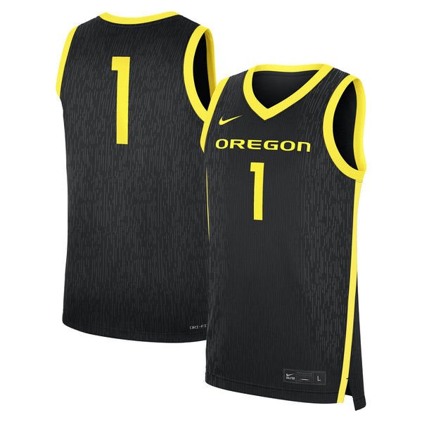 #1 Black Oregon Ducks Alternate Replica Jersey