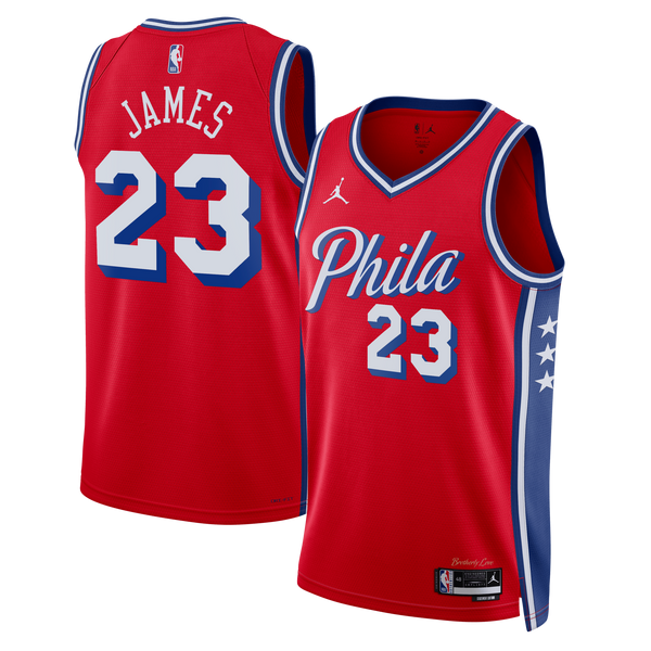 Philadelphia 76ers Statement Edition Swingman Jersey - Red - Lebron James