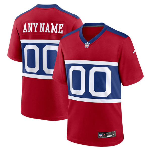 New York Giants Century Red Alternate Game Custom Jersey