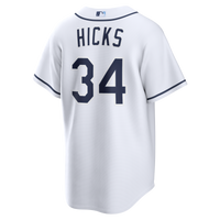 Liam Hicks Tampa Bay Rays Baseball Jersey, White Replica Sportswear Jersey Shirt, Lightweight Breathable Athletic Jersey, Casual Gift for Men
