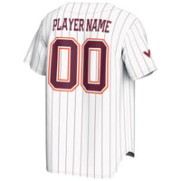 Virginia Tech Hokies Baseball Jersey, White Lightweight Sportswear Jersey Shirt, Lightweight Breathable Athletic Jersey, Casual Gift for Men