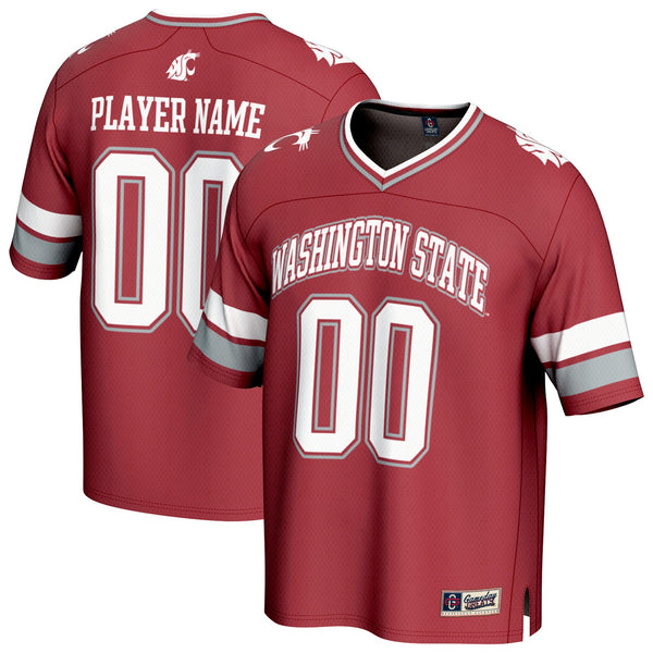 Washington State Cougars NIL Pick-A-Player Football Fashion Jersey - Crimson