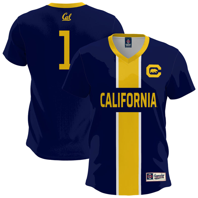 Cal Bears Lightweight Soccer Jersey, Navy Fashion Sportswear Jersey Shirt, Lightweight Breathable Athletic Jersey, Casual Gift for Men