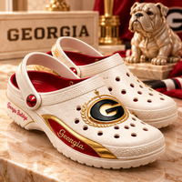 UGA Heritage - Ivory and Gold Crest Clogs