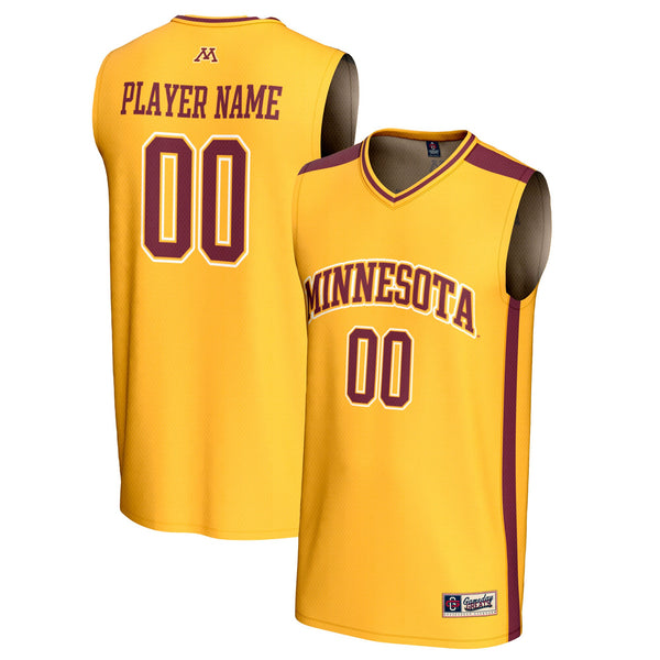 Minnesota Golden Gophers NIL Pick-A-Player Lightweight Basketball Fashion Jersey - Gold
