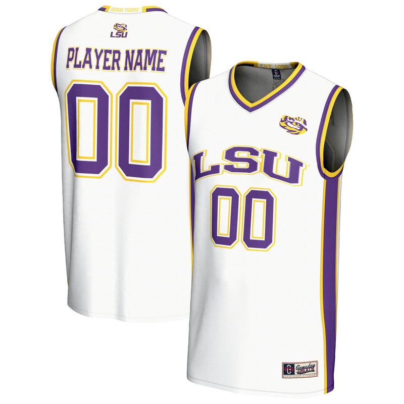 LSU Tigers Basketball Jersey, White Fashion Lightweight Sportswear Jersey Shirt, Sleeveless Athletic Tank Jersey, Casual Gift for Men