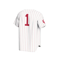 Oklahoma Sooners Baseball Jersey, White Sportswear Jersey Shirt, Lightweight Breathable Athletic Jersey, Casual Gift for Men, Style 201180013