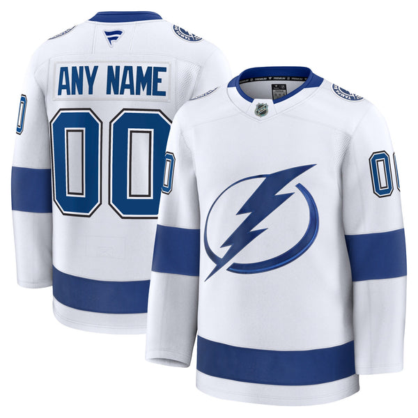 Tampa Bay Lightning White Away Premium Custom Jersey