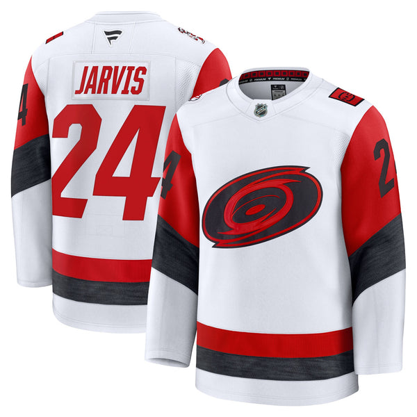 Carolina Hurricanes Seth Jarvis White Away Premium Jersey