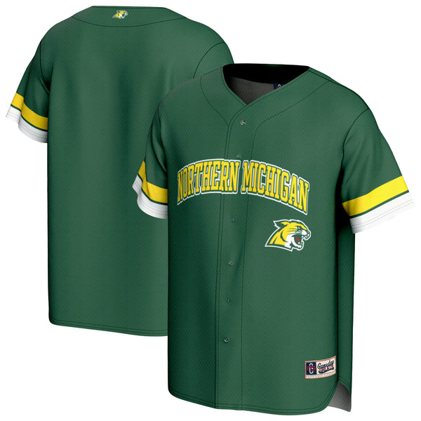 Northern Michigan Wildcats Spirit Baseball Jersey - Green