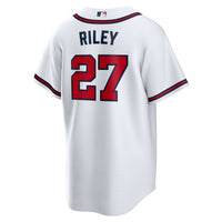 Austin Riley Atlanta Braves Baseball Jersey, White Replica Sportswear Jersey Shirt, Lightweight Breathable Athletic Jersey, Casual Gift for Men