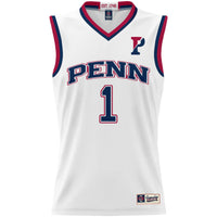 Pennsylvania Quakers Basketball Jersey, White Lightweight Sportswear Jersey Shirt, Sleeveless Athletic Tank Jersey, Casual Gift for Men
