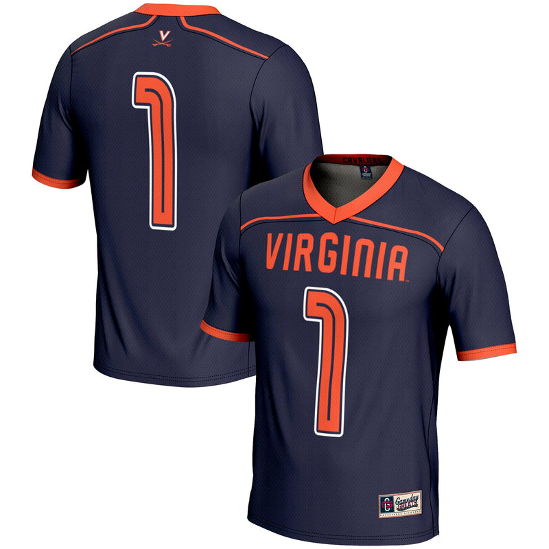 Virginia Cavaliers Lacrosse Jersey, Navy Sportswear Jersey Shirt, Lightweight Breathable Athletic Jersey, Casual Gift for Men, Style 201032029