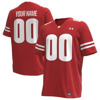 Wisconsin Badgers Football Jersey, Red Sportswear Jersey Shirt, Lightweight Breathable Athletic Jersey, Casual Gift for Men, Style 202158696