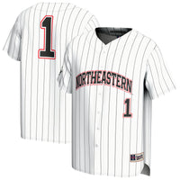 Northeastern Huskies Baseball Jersey, White Fashion Sportswear Jersey Shirt, Lightweight Breathable Athletic Jersey, Casual Gift for Men