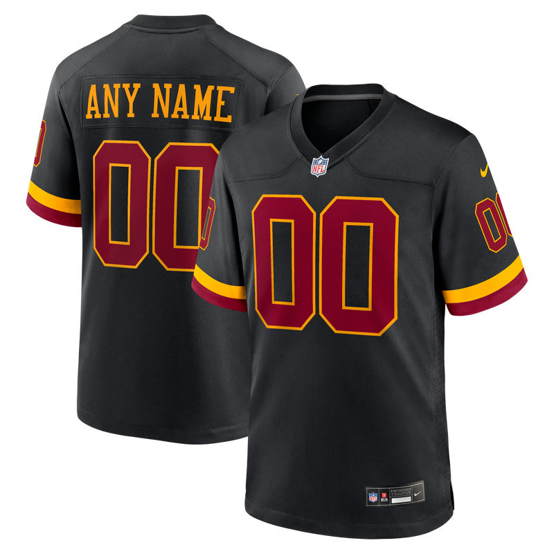 Washington Commanders Football Jersey, Black Game Alternate Sportswear Jersey Shirt, Lightweight Breathable Athletic Jersey, Casual Gift for Men